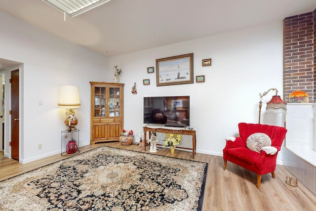 living room featuring hardwood / wood-style floors