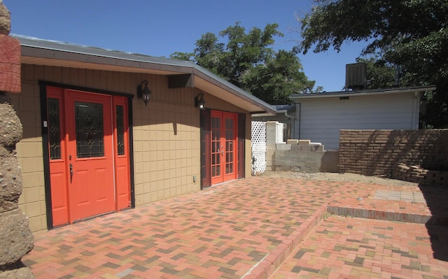 view of patio with french doors