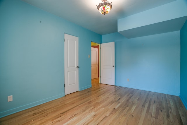 empty room featuring light wood-type flooring