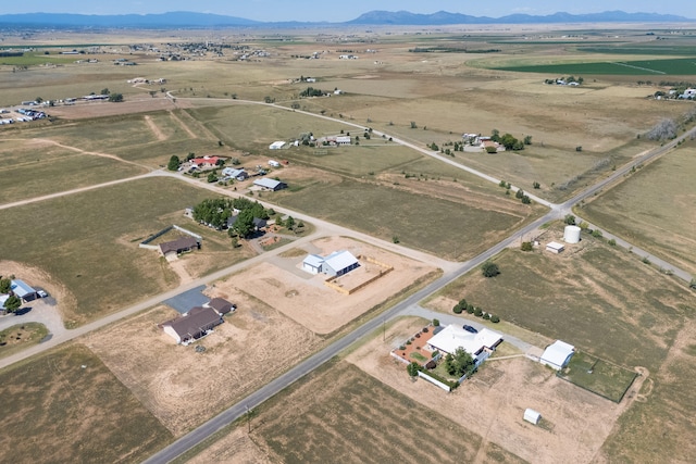 aerial view featuring a rural view