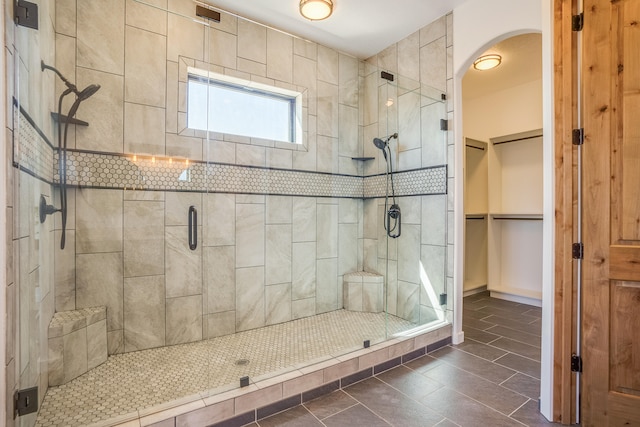 bathroom with walk in shower