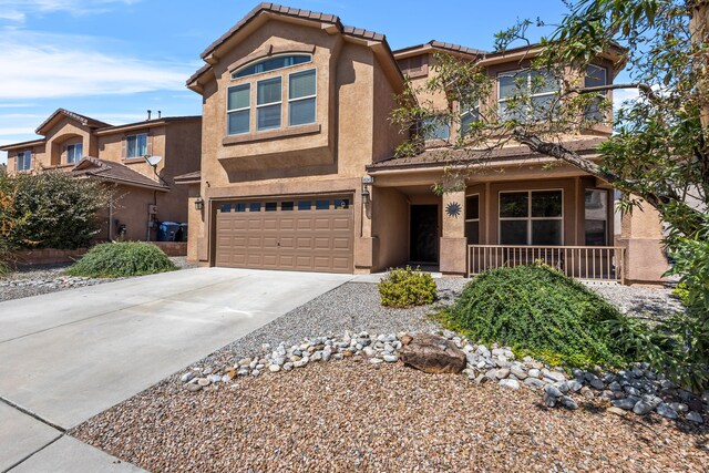 front of property featuring a garage