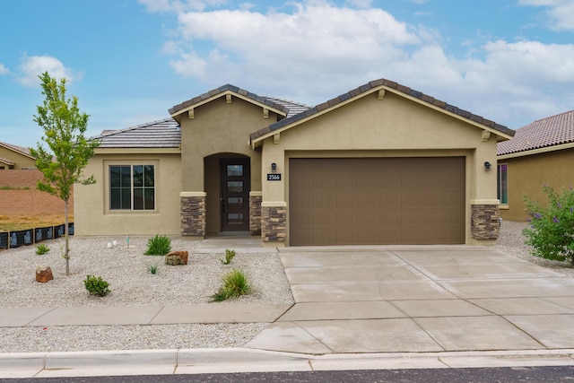 view of front of home featuring a garage