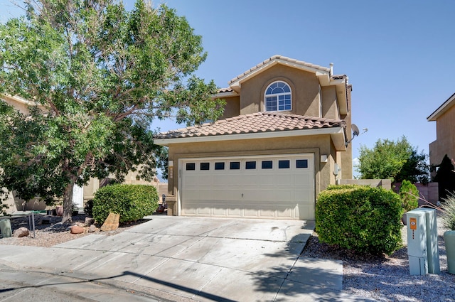 view of front facade with a garage