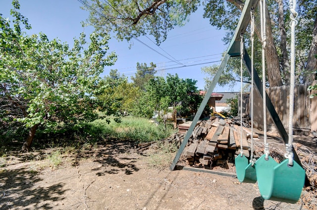 view of yard featuring a playground