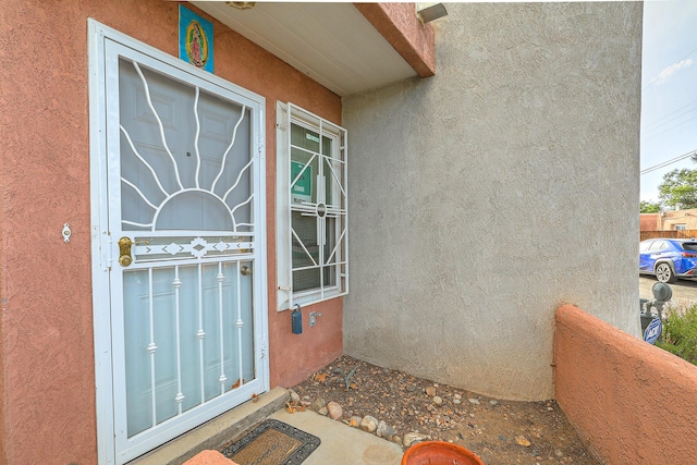 view of doorway to property