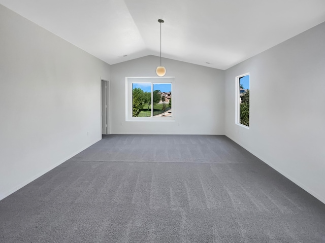 interior space with lofted ceiling