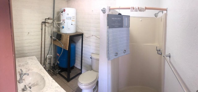 280 Angel Rd, Corrales, NM 87048 - full bath with vanity, a shower stall, and tile patterned floors