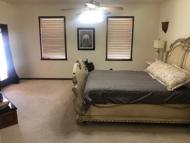 280 Angel Rd, Corrales, NM 87048 - bedroom with carpet flooring and a ceiling fan