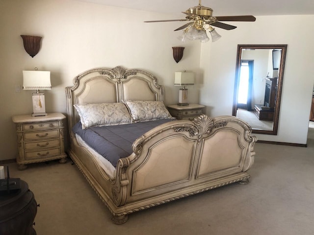280 Angel Rd, Corrales, NM 87048 - carpeted bedroom with ceiling fan and baseboards
