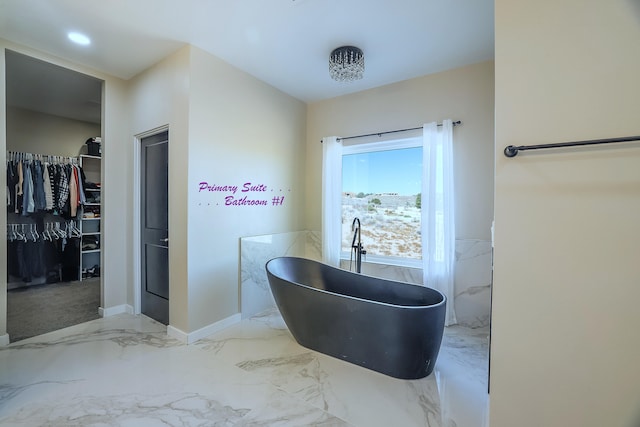 bathroom featuring a tub