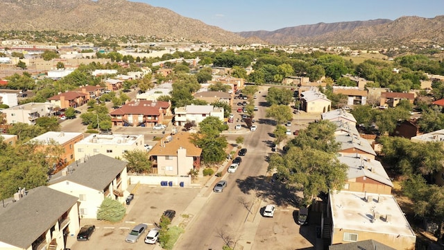 aerial view with a mountain view