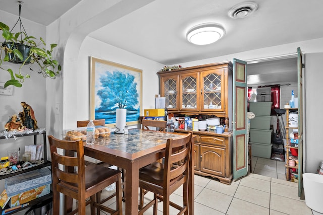 view of tiled dining room