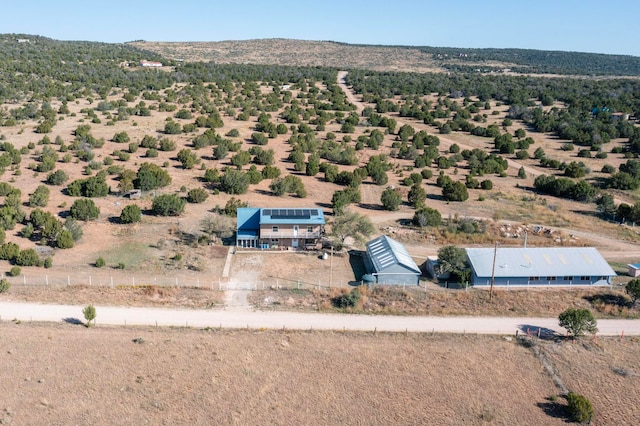 drone / aerial view with a rural view