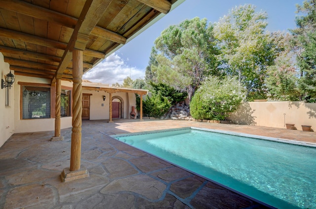 view of pool with a patio