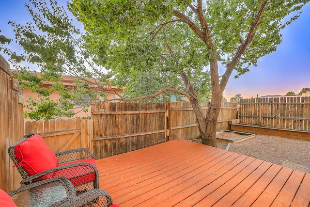 view of deck at dusk