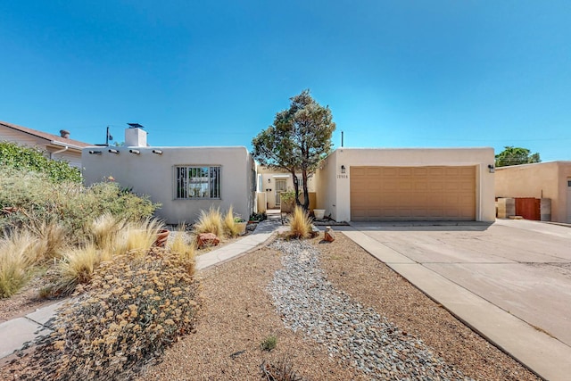 adobe home with a garage