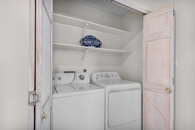 laundry area featuring independent washer and dryer