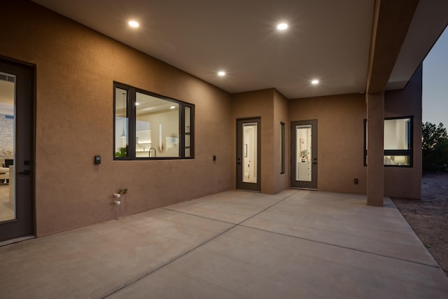 interior space with a patio area