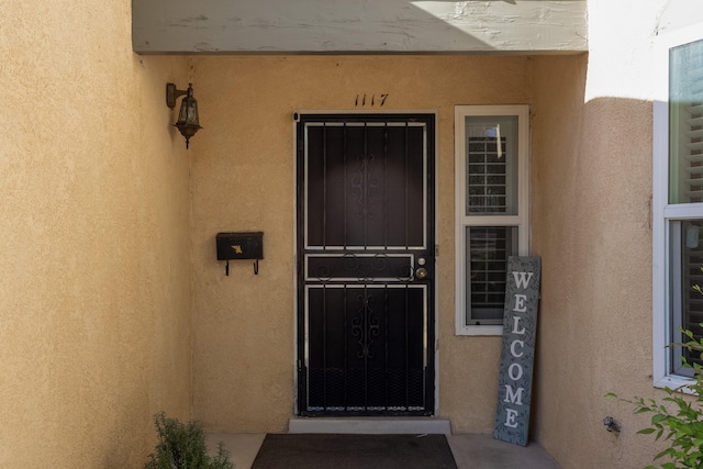 view of doorway to property