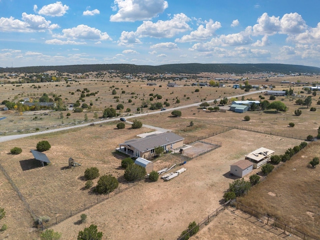 aerial view with a rural view