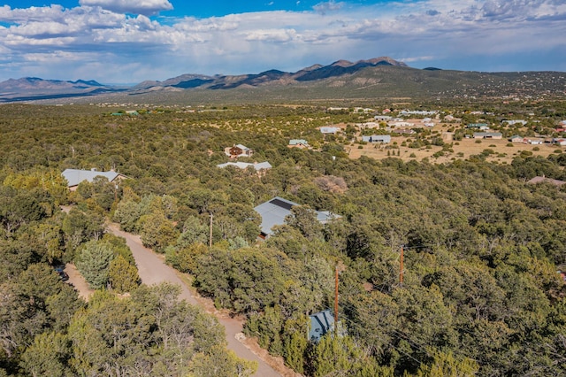 bird's eye view featuring a mountain view