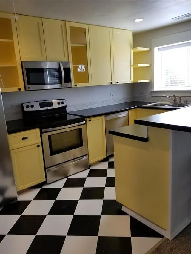 kitchen featuring stainless steel appliances and sink