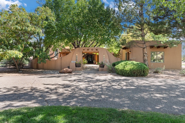 view of pueblo revival-style home