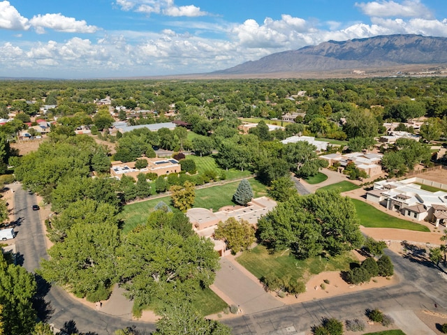 bird's eye view featuring a mountain view