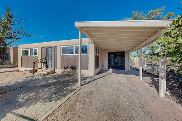 view of front of property with a patio