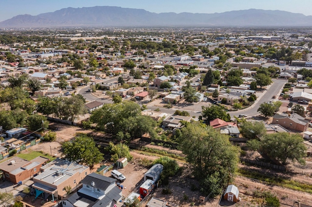 drone / aerial view with a mountain view