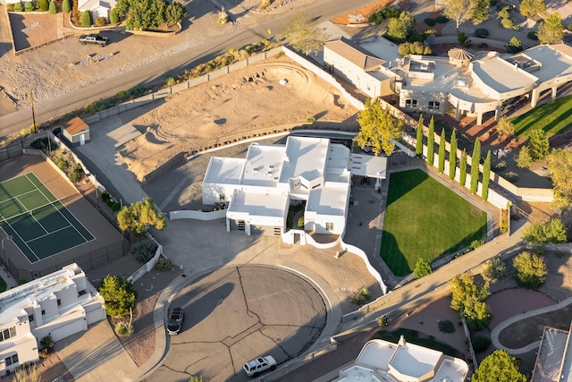 bird's eye view with a residential view