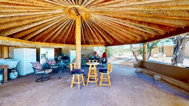 view of patio / terrace featuring a gazebo