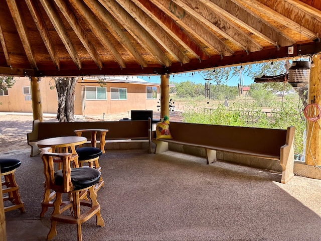 view of patio with a gazebo