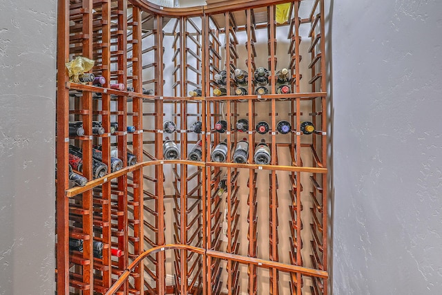 view of wine cellar