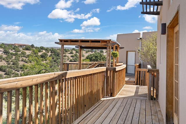 view of wooden deck