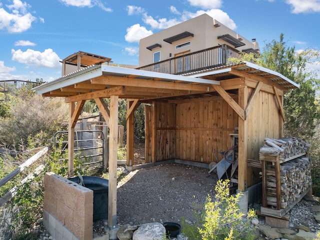 view of patio / terrace with a carport