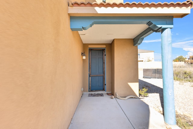 view of doorway to property