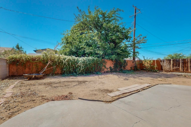 view of yard featuring a patio area