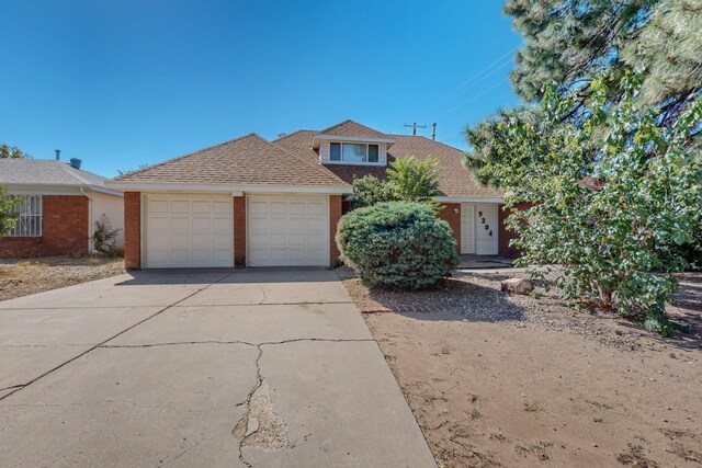 view of front of home featuring a garage