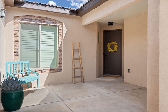 view of doorway to property