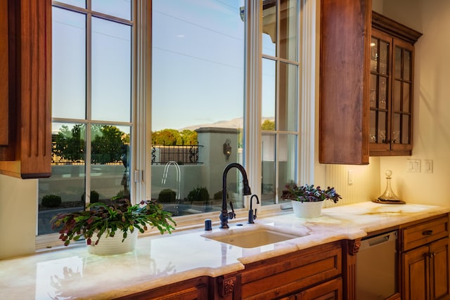 kitchen with dishwasher and sink