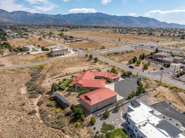 aerial view featuring a mountain view