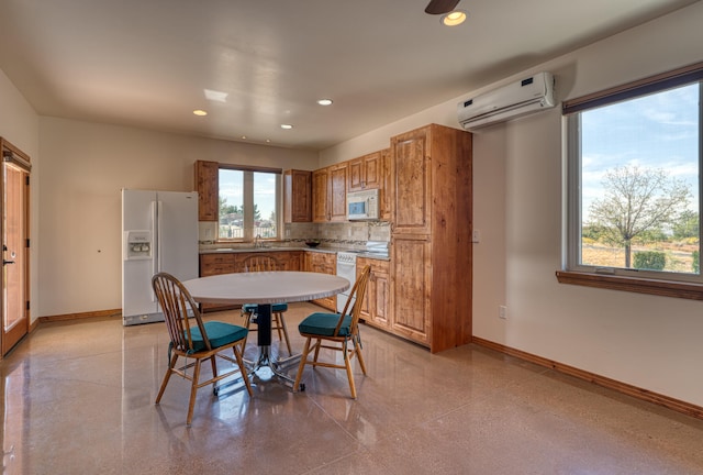 dining area with a wall unit AC