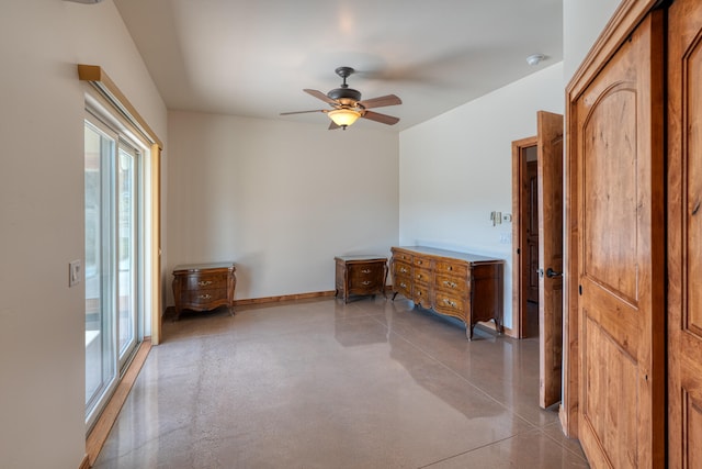 spare room featuring ceiling fan