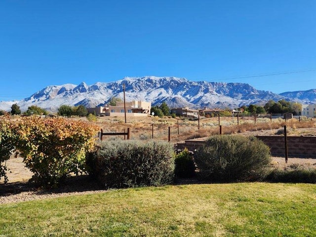 mountain view with a rural view