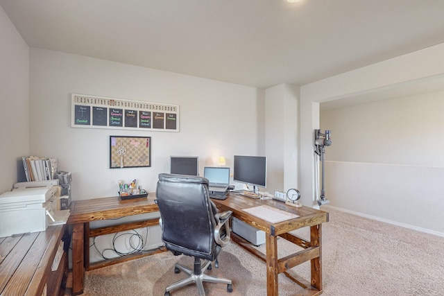 view of carpeted office