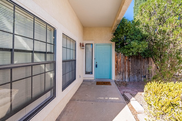 view of doorway to property