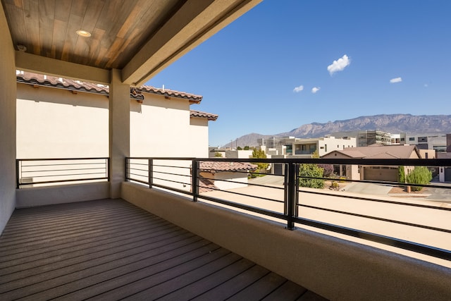 balcony with a mountain view