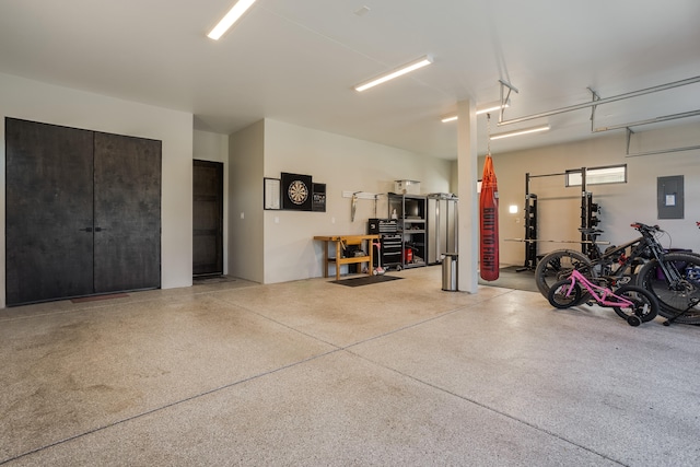 garage featuring electric panel